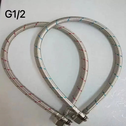 G1/2 G3/8 G9/16 50cm 1 pair Stainless Steel Flexible Plumbing Pipes Cold Hot mixer Faucet Water supply pipe Hoses bathroom part