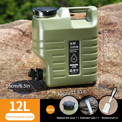 12/11L Water Bottle Camping Large Capacity Water Pouch With Detachable Faucet Food-Grade Car Water Tank Camping Fishing Bucket