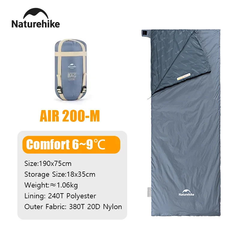 Naturehike Camping Sleeping Bag Outdoor Ultralight LW180 Waterproof Sleeping Bag Hiking Traveling Climbing 3 Seasons