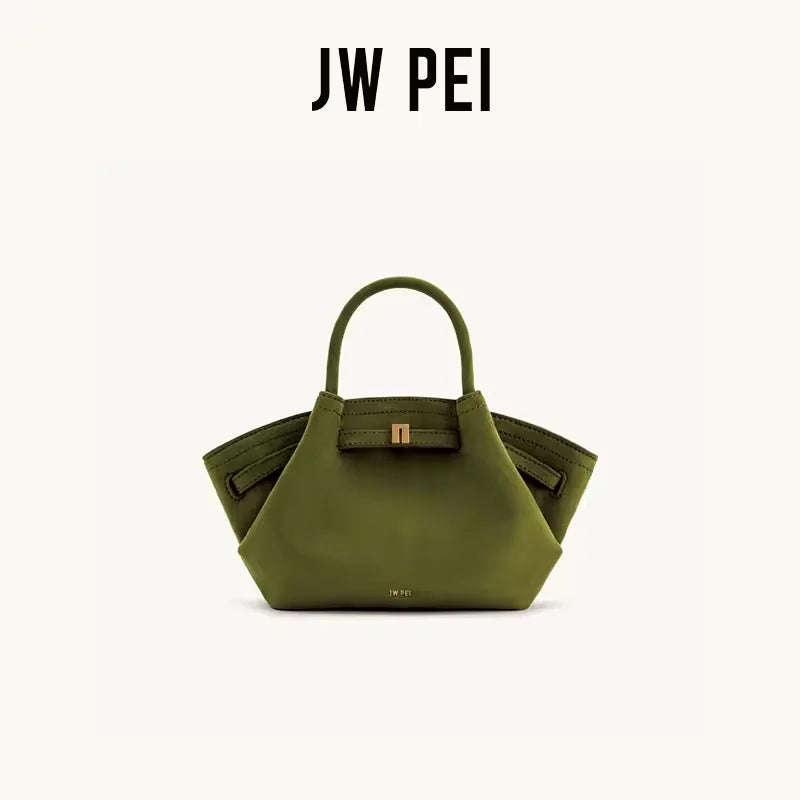 JW PEI Dumpling Bun New Small Women's Shoulder Crossbody Bag High Quality Handheld Small Bag Women'sMedium Faux Suede Tote Bag