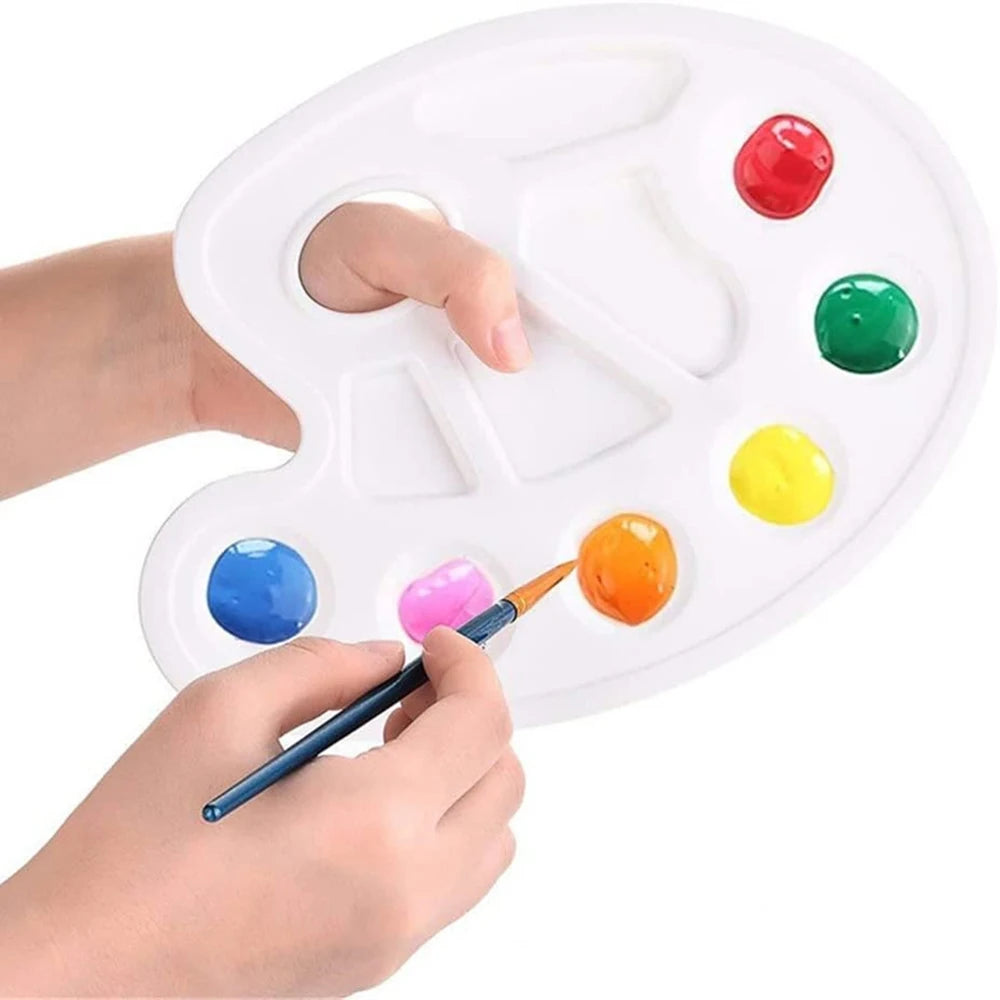 Painting Palette Multiple Options Available, Of Plastic, Reusable Art Tools Suitable For Gouache, Acrylic, Watercolor, Etc.