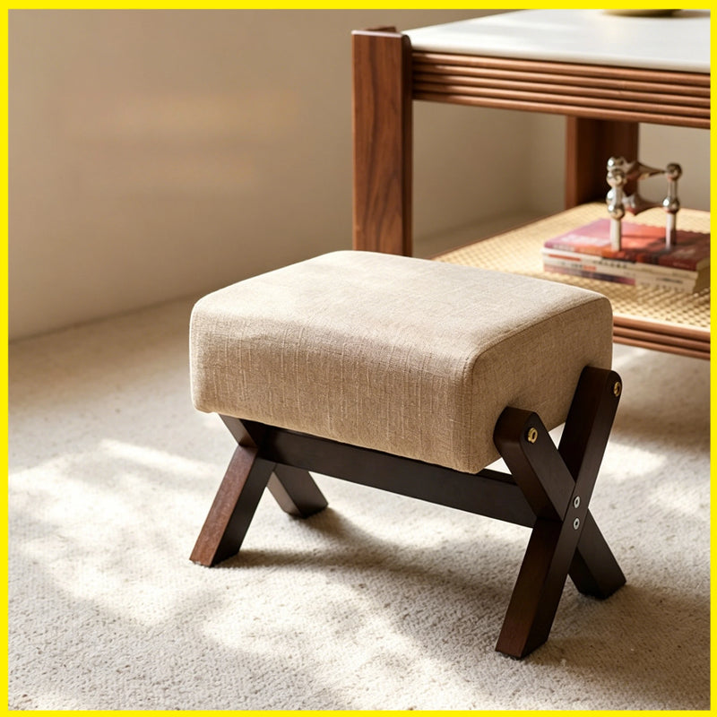 Solid Wood Sofa Stool Rubberwood Household Shoe Changing Stool Children's Living Room Seats Minimalist Style Quality Furniture