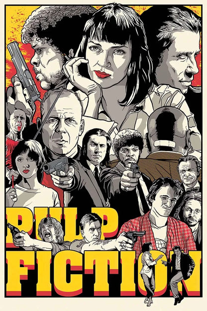 Modern Painting Posters and Prints Movies Pulp Fiction Canvas Painting Wall Art Pictures for Home Living Room Decor Cuadros