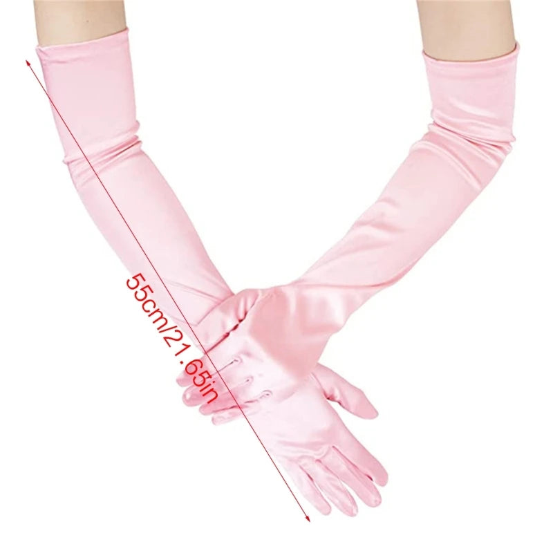 Satin Long Gloves For Women Wedding Gloves Performance Gloves Dance Gloves Satin Gloves Banquet Gloves Prom Gloves