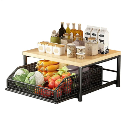 Kitchen Rack Vertical 2-Tier Organizer Rack Household Organizer Shelves for Pantry Kitchen Bathroom Garage Shower Bar Apartment