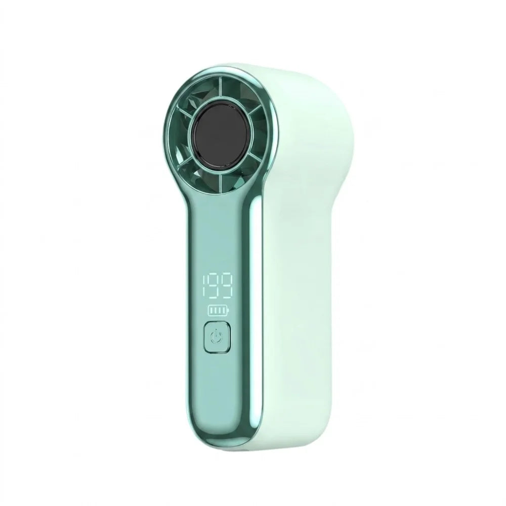 Portable LED Display Mini Handheld Fan USB Rechargeable High-speed Fan Strong Wind Cooling Fan Outdoor Travel Use