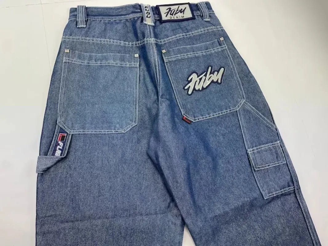 Street Y2K New Fashion Trend Clearance Spot Special Straight Jeans Women Harajuku Hip Hop Oversized Wide-leg Pants Unisex Jeans