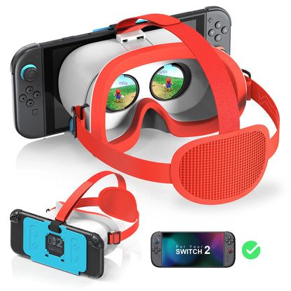 Switch 2 Virtual Reality VR Glasses with Adjustable HD Lenses and Comfortable Head Strap, Labo VR Kit  for Switch 2