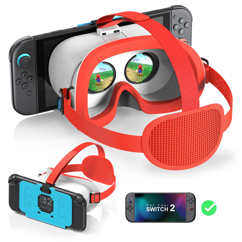 Switch 2 Virtual Reality VR Glasses with Adjustable HD Lenses and Comfortable Head Strap, Labo VR Kit  for Switch 2