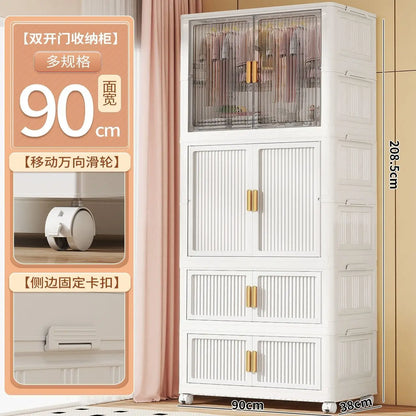 Natural Shelves Wardrobes Organizer Clothes Jeans Shelf Drawer Wardrobe Stackable Storage Stoffen Klerenkast Home Furniture