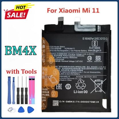 BM4X Battery for Xiaomi 11 Mi 11 Mi11 Replacement Phone Batteries High Quality Bateria