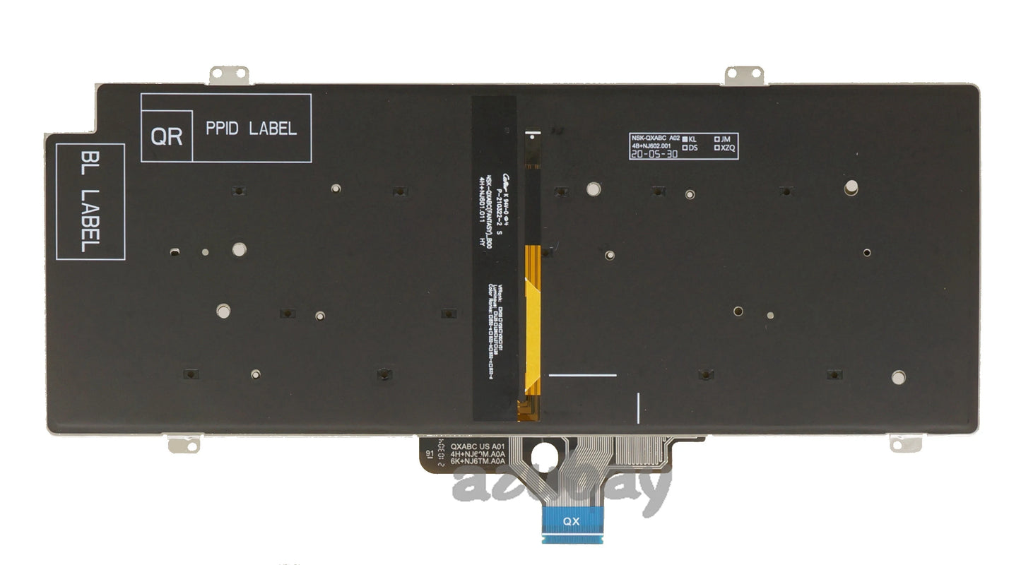 Italian Laptop Keyboard for Dell Latitude Precision 3470 (Year 2022) 3480 (Year 2023), 3490 (Year 2024) Backlit