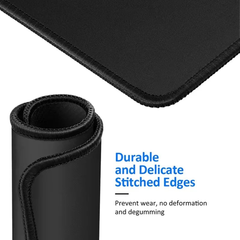 Solid black small mouse pad, desktop pad, computer accessory, rubber anti-slip office pad, suitable for office work and gaming,