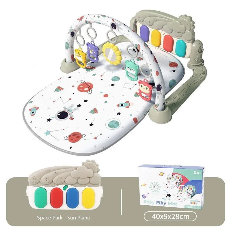 Baby Fitness Racket Piano Toy Newborn Baby Music Pedal Piano Fitness Equipment Soft Detachable Baby Climbing Mat Pedal Toy