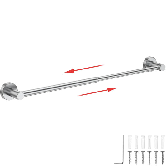 Towel Bar Wall Mounted Towel Holder Adjustable Stainless Steel Hand Towel Rack Retractable Towel Bar Rack Bathroom Space Saving