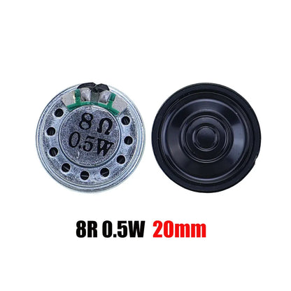 2PCS 8R 32R 0.5W 1W 2W Mini Speaker 8 Ohm 32 Ohm Loud Speaker Diameter 20mm 23mm 26mm 28mm 30mm 32mm 36mm 40mm 45mm Loudspeaker