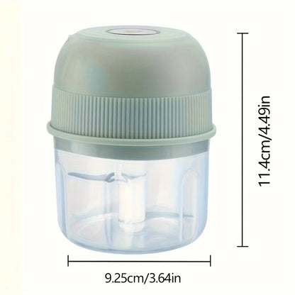 260ML Electric Charging Mini Garlic Masher Portable Onion Chopper Meat Grinder Kitchen Vegetable Blender for Household Use