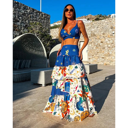 Print Ruffle Beach Cover Up Floral Hot Swimsuits 2025 Sexy Beach Outfits For Women Tunics for Beach Long Playa Bikini Cover Up