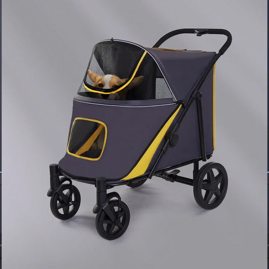 Manufacturing Large Foldable Cat Strollers, Popular Luxury Pet Dog Strollers for Travel