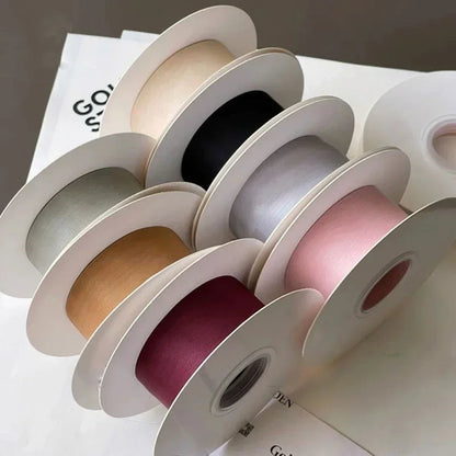 Beautiful Translucent Chiffon Ribbons 2.5cm Width DIY Handicraft Bowknot Festival Gift Box Packing Ribbons