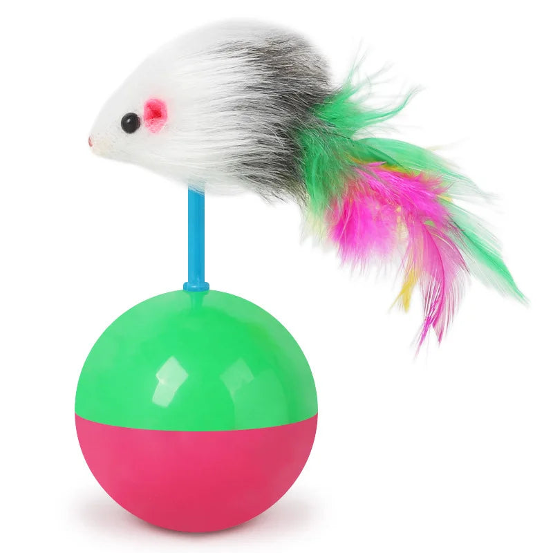 New Cat Toys Set Mouse Not Tumbler Fun Teasing Cats and Dogs Self High Toys Pet Supplies Set of Toys Teasing Cat Toys