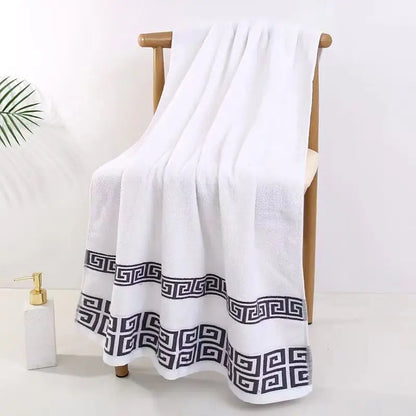 Large 140x70cm Bath Towels Cotton Thick Shower Towel Cover Embroidered Gift Sport Colors - Blue White Brown Black Green Grey