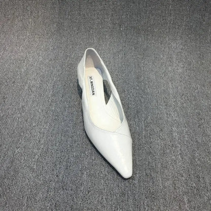 Shoes for Woman 2025 Comfortable Women's Summer Footwear Moccasins Blue Low Heel Elegant Pointed Toe High Quality Popular Young