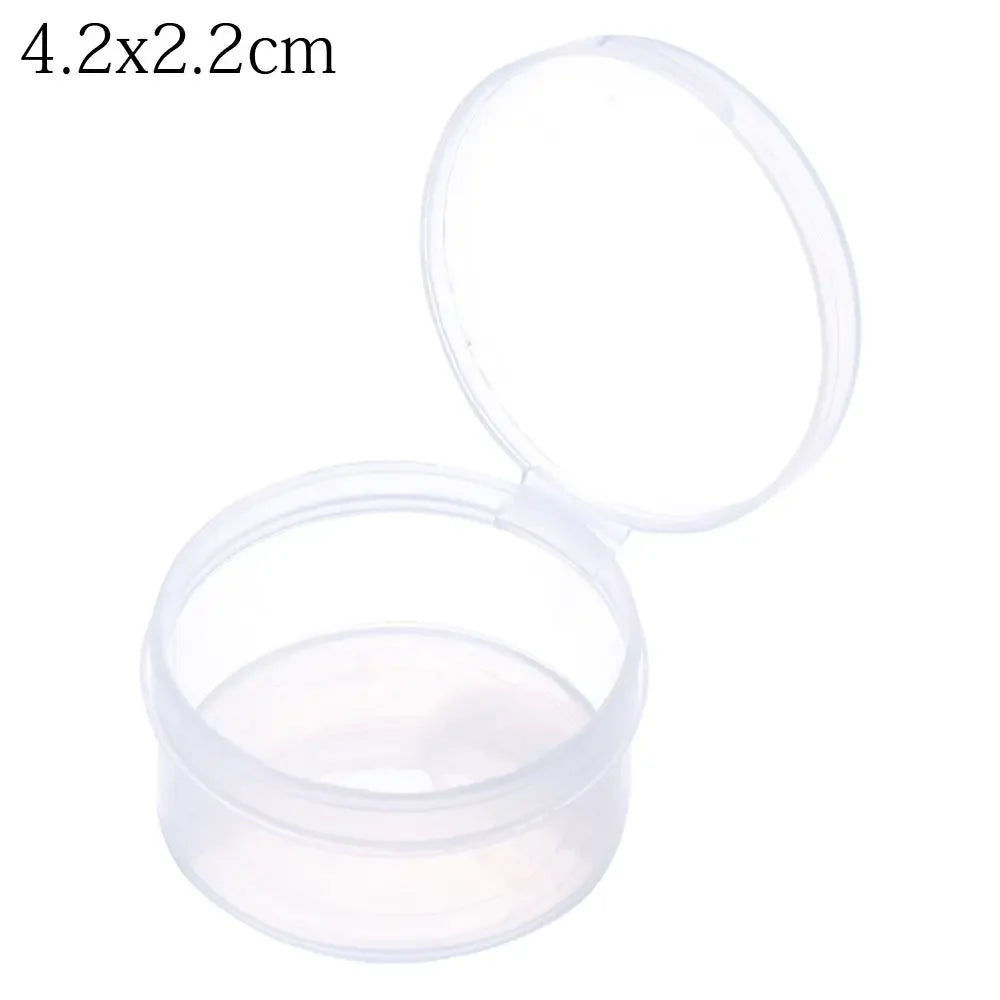 1Pcs Plastic Transparent Storage Box Small Items Sundries Jewelry Organizer Case Beads Container Pill Chip Box Tools Accessories
