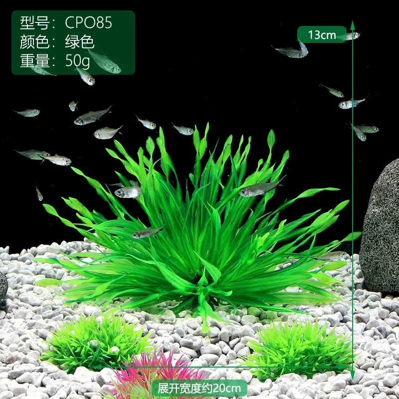 Plastic Aquarium Plants Fish Tank Decorations Artificial Seaweed Water Grass Underwater Plants for Aquarium Ornament
