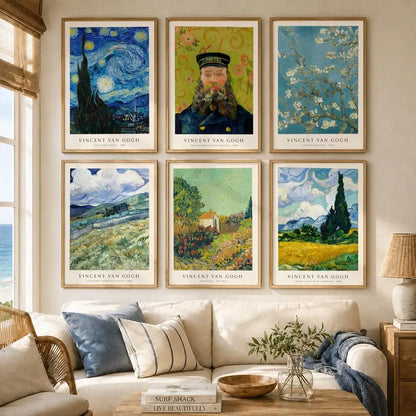 CLASSIC Paintings Van Gogh Poster Versatile HD Waterproof Wall Art Self-Adhesive Decor for Any Space Ideal Gift