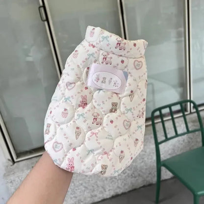 Cute Winter Pet Clothes Teddy Bear High Neck For Small Dog Parkas Warm Pet Vest Jacket Pet Coat Bear Cat Vest Puppy Clothing