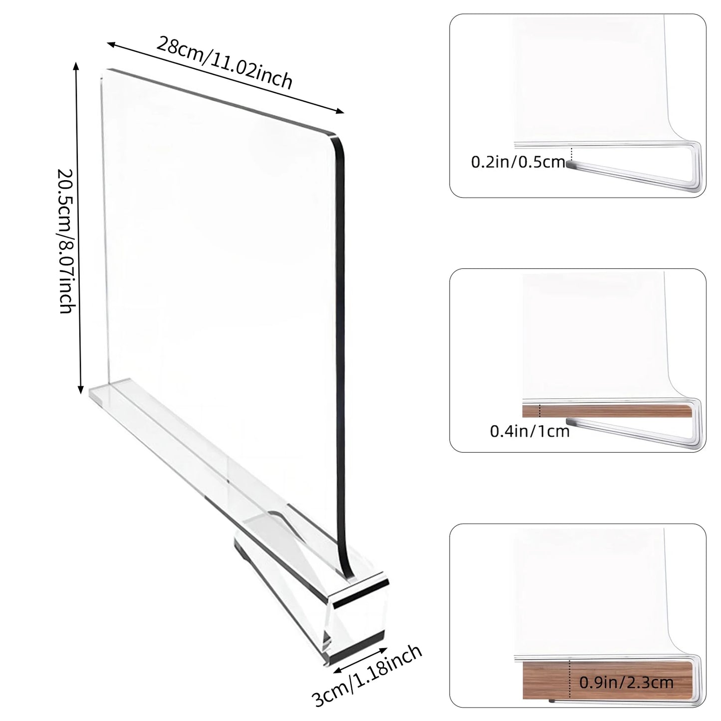 Closet Wardrobe Shelf Dividers Space-saving Shelf Divider Separator for Wardrobe Closet Cabinets wzpi
