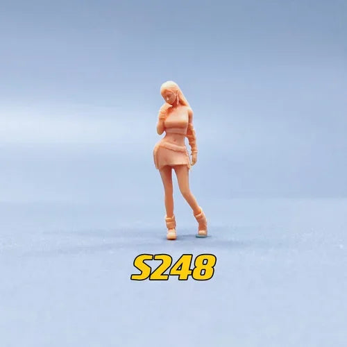 1/64 1/50 1/43  Figurines Scale Model Resin Tifa Uncolored Miniatures Diorama Hand-painted V511 V512