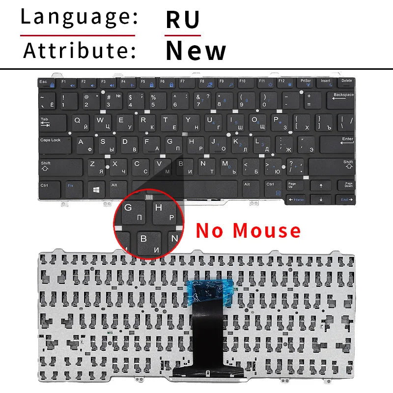 New Genuine Laptop Keyboard Compatible for DELL Latitude 3340 3350 5480 5490 E3340 E7450 E5450 E7470 E5470