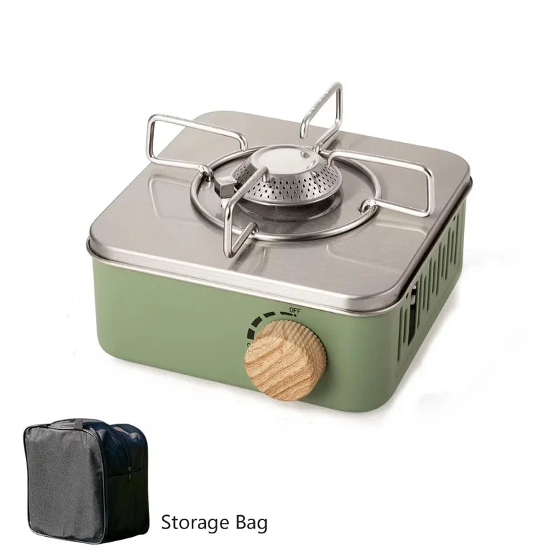 2800W Camping Mini Gas Stove Portable Cassette Furnace Butane Stove with Carrying Bag Outdoor Gas Burner for Picnic Camp Cooking