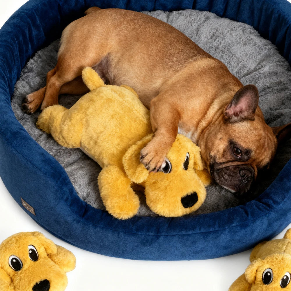 Interactive Soothing Plush Toy for Pets: Double-Layered, Tear-Resistant, Washable, Sound-Making Chew Companion Toy, Suitable for All Dogs and Cats