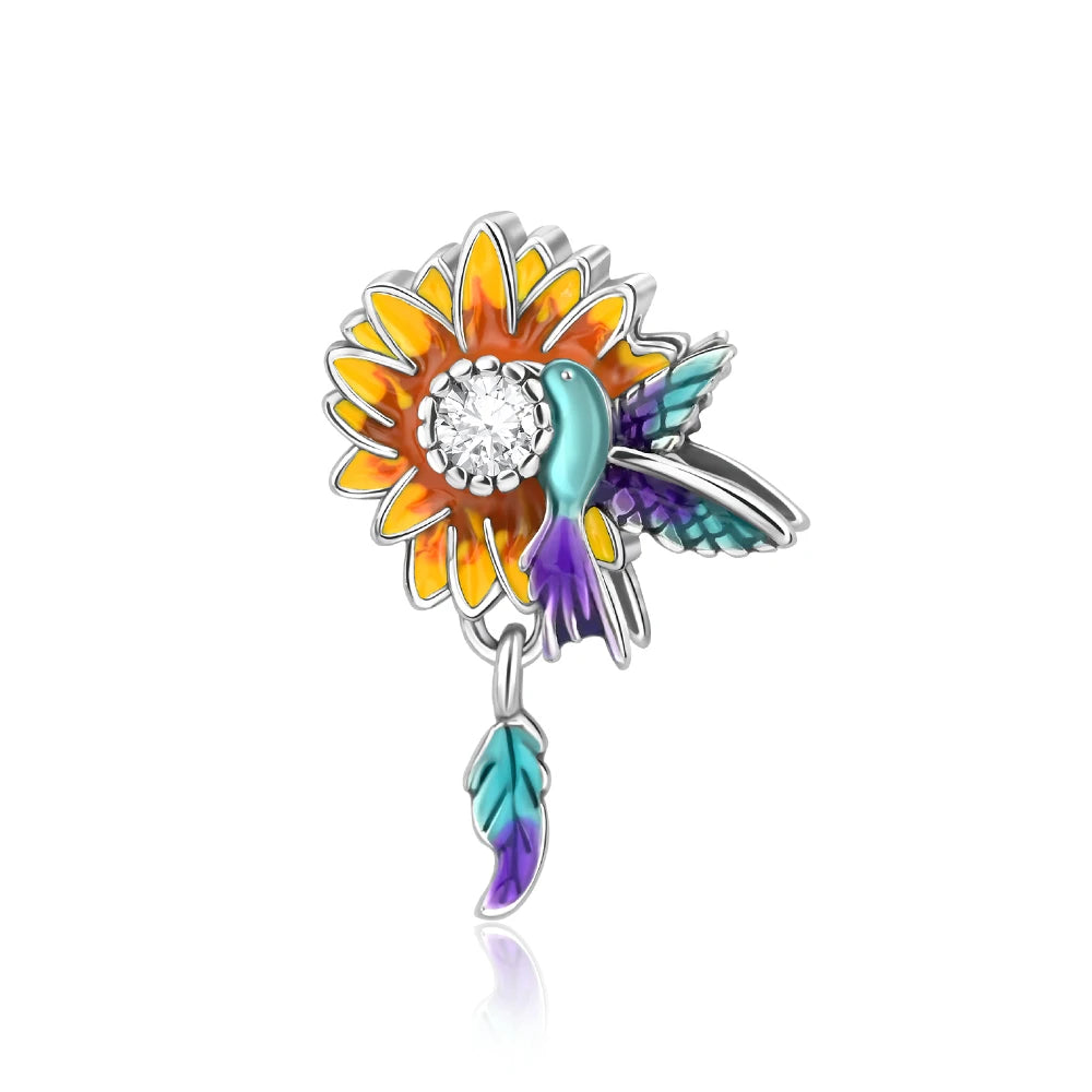 Colorful 925 Sterling Silver Mushroom Rabbit Beads & Toucan Dangle Charm Fits Bracelet Boutique Beautiful Pendant Gifts
