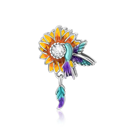 Colorful 925 Sterling Silver Mushroom Rabbit Beads & Toucan Dangle Charm Fits Bracelet Boutique Beautiful Pendant Gifts