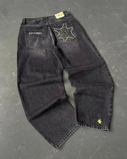 American Fashion Trend Joker Best Sell Special Spot Jeans Women Street Y2K New Punk Oversized Wide-leg Pants Unisex Casual Jeans