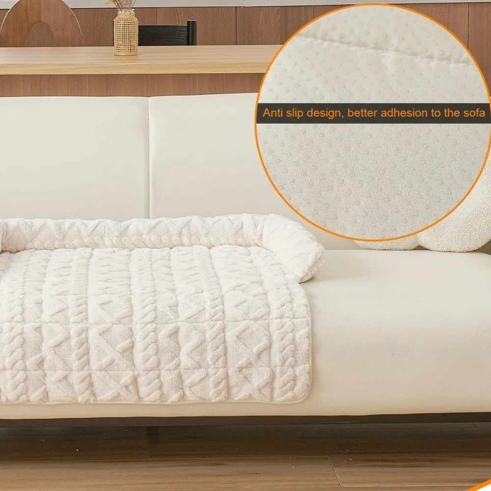 Pet Supplies Non-Slip Pet Sofa Bed Scratch Resistant Thickened Warm Pet Mattress with Pillow Super Soft Car Pet Mat Indoor