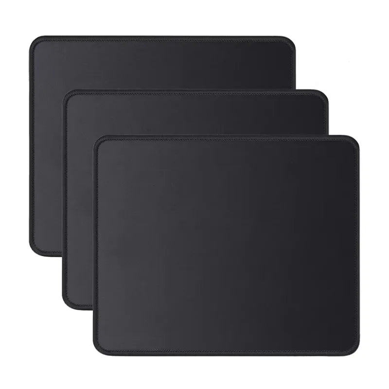 Solid black small mouse pad, desktop pad, computer accessory, rubber anti-slip office pad, suitable for office work and gaming,