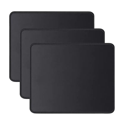 Solid black small mouse pad, desktop pad, computer accessory, rubber anti-slip office pad, suitable for office work and gaming,