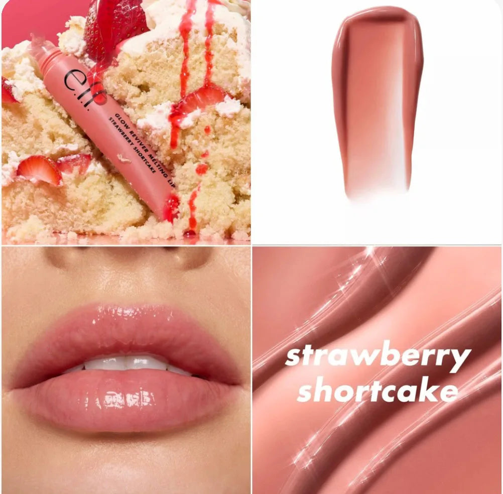 ELF Shimmer Highlight Lip Honey Oil Moisturizes Nourishes Plump Lips and Reduces Lip Lines，The Pre-makeup Gel Moisturizes Glaze