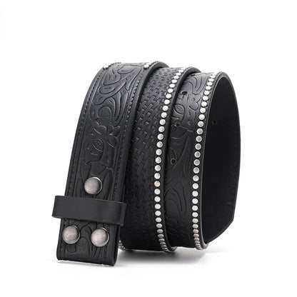 A suitable for leisure business gifts for men and women PU buckle belt (punch)