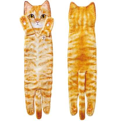 funny Cat Hand Towels Kitchen Bathroom Hand Towel Ball with Hanging Loops Quick Dry Soft Absorbent Microfiber creative Towels