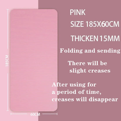 15MM-20MM Thick Yoga Mats Anti-slip Sport Fitness Blanket Exercise Yoga and Pilates Gymnastics Mat Fitness Equipment 183×60cm