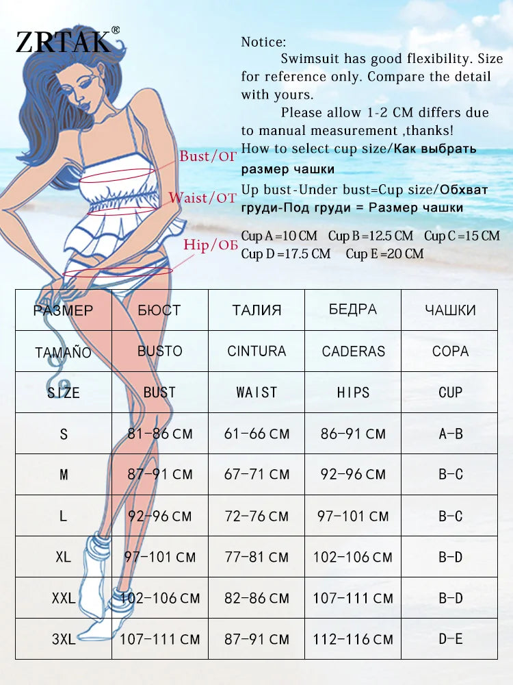 ZRTAK Leopard Swimwear Sexy Bikinis Patchwork Swimsuit Women 2025 Bathing Suit Print Bikini Sets Solid Beachwear Cup