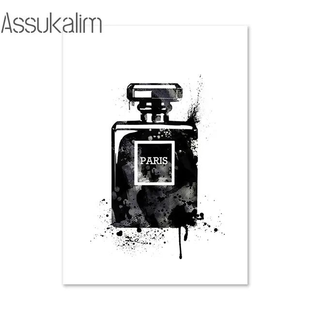 Fashion Wall Paintings Flowers Print Pictures Perfume Canvas Poster Lips Love Art Prints Nordic Wall Posters Living Room Decor