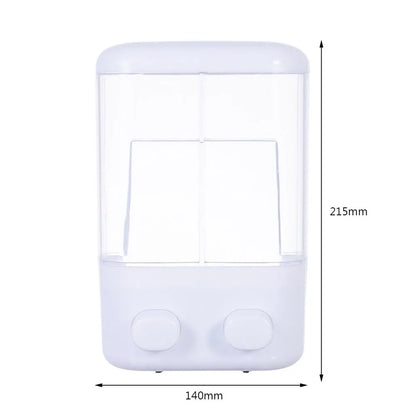 500ML Wall Mounted Shampoo Soap Dispenser Bathroom Non-punching Manual Press Soap Liquid Dispenser Touchless Disinfectant Bottle