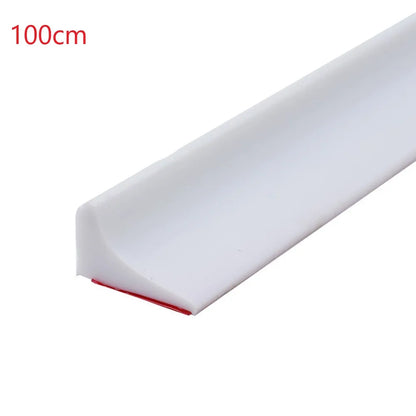 Bathroom Retention Water Barrier Strip Rubber Silicone Shower Barrier Water Stopper Kitchen Dry And Wet Separation Seal Strip